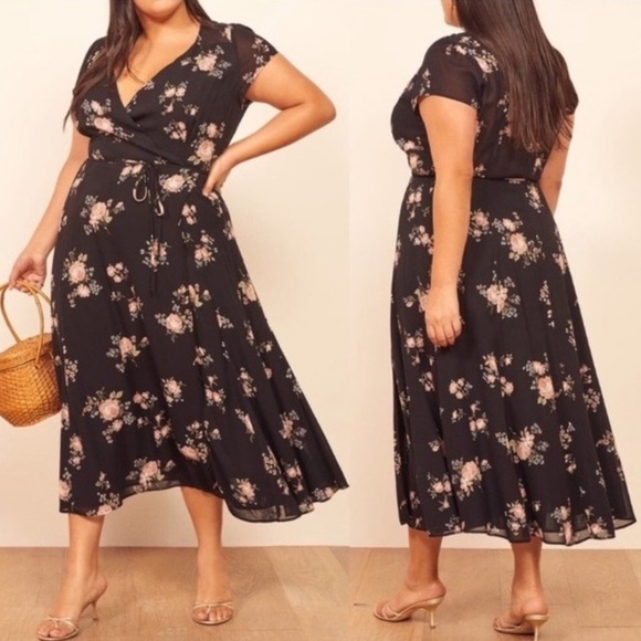 Reformation Dresses & Skirts - Reformation Carina Midi Wrap Dress Clarice Floral